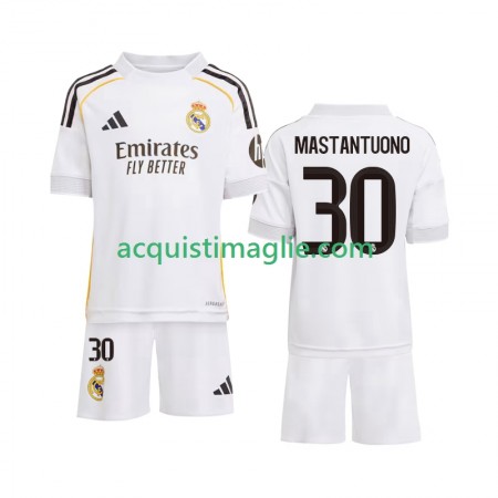 Divisa di Calcio Real Madrid Mastantuono 30 Bambino Prima 2025/2026